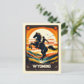 Wyoming | Carte postale Vintage Patriotic Spirit (Debout devant)