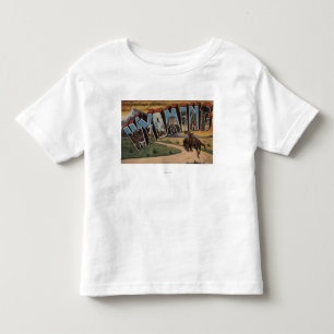 Wyoming (Cowboy)grote lettertjesWyoming Kinder Shirts