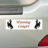 Wyoming Cowgirl Bumpersticker (Op auto)