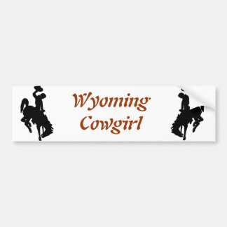 Wyoming Cowgirl Bumpersticker