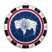 Wyoming Dartboard USA & Wyoming Flag/game board Dartbord (Voorkant)