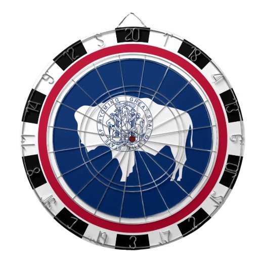 Wyoming Dartboard USA & Wyoming Flag/game board Dartbord (Voorkant)