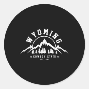 Wyoming De Koe staat West 1890 Ronde Sticker
