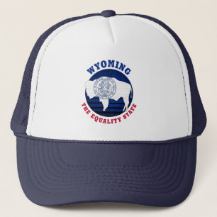 WYOMING EQUALITY STATE VLAG TRUCKERHOED TRUCKER PET