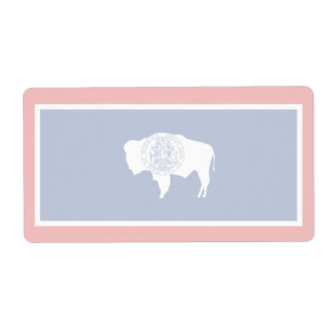 Wyoming Faint Flag Verzendlabel