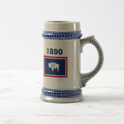Wyoming Flag Beer Stein Bierpul (Rechts)