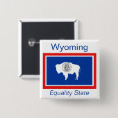 Wyoming Flag Button (Voorkant /achterkant)