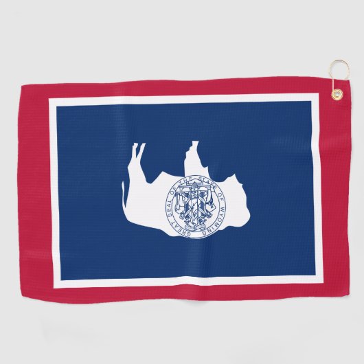 Wyoming Flag Golfhanddoek (Horizontaal)