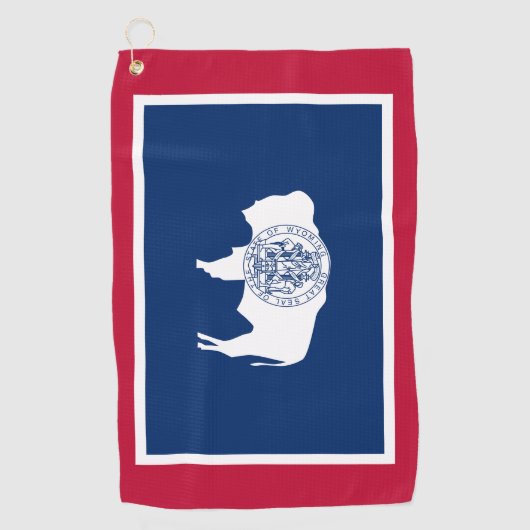 Wyoming Flag Golfhanddoek (Voorkant)