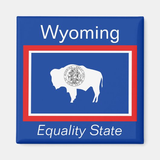Wyoming Flag Magnet Magneet (Voorkant)