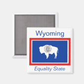Wyoming Flag Magnet Magneet (Voorkant / Achterkant)