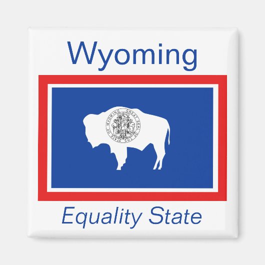Wyoming Flag Magnet Magneet (Voorkant)