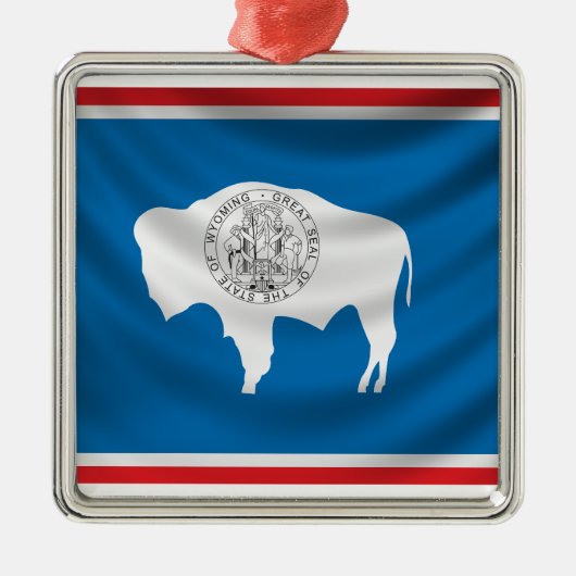 Wyoming Flag Metalen Ornament (Voorkant)