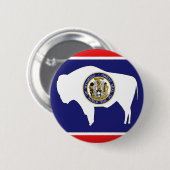 WYOMING FLAG RONDE BUTTON 5,7 CM (Voorkant /achterkant)