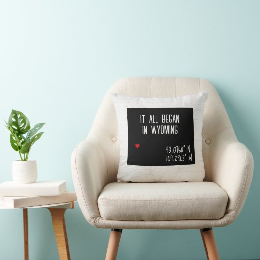 Wyoming GPS-coördinaten met Hart Kussen (Stoel)