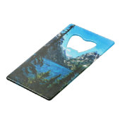 Wyoming Grand Teton Mountains Abstract Kredietkaart Flessenopener (Achterkant Gekanteld)