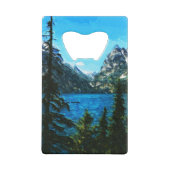 Wyoming Grand Teton Mountains Abstract Kredietkaart Flessenopener (Achterkant)