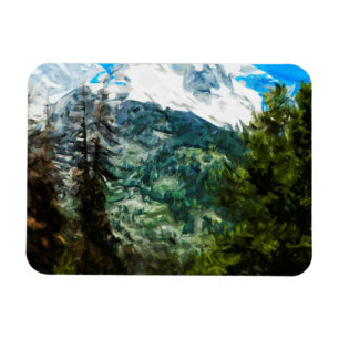 Wyoming Grand Teton Mountains Abstract Magneet