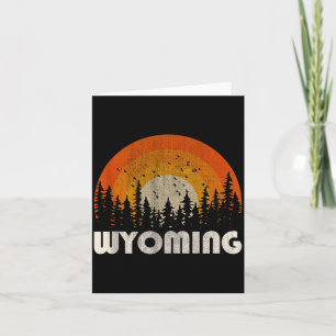 Wyoming - grappige natuur vintage wandelen 60s 70s kaart