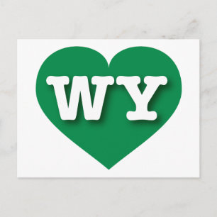 Wyoming Green Heart - Ik hou van WY Briefkaart