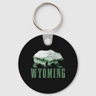 Wyoming Grizzlybeer Natuur Wandel Kamp Hiker Sleutelhanger