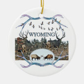 WYOMING in het wild Keramisch Ornament (Voorkant)