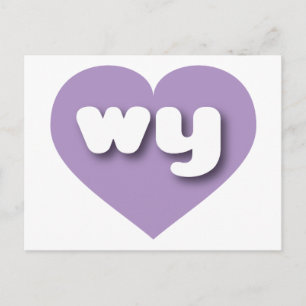 Wyoming lavender hart - Ik hou van waarom Briefkaart