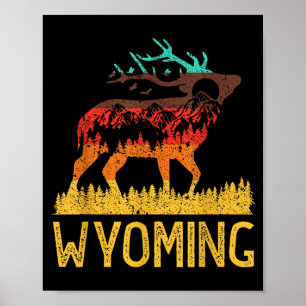 Wyoming - liefde natuur vintage wandelen 70s 80s  poster