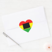 Wyoming met Rasta-kleuren Hart Sticker (Envelop)