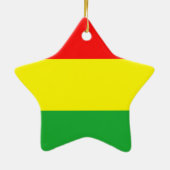 Wyoming met Rasta-kleuren Keramisch Ornament (Achterkant)