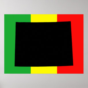 Wyoming met Rasta-kleuren Poster