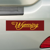 Wyoming (mijn staat) bumpersticker (Op auto)