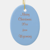 Wyoming Mountain Fine Art-kerstversiering Keramisch Ornament (Achterkant)