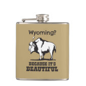 Wyoming? Omdat het prachtig is Heupfles (Voorkant)