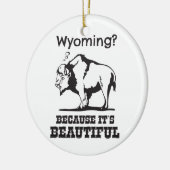 Wyoming? Omdat het prachtig is Keramisch Ornament (Links)