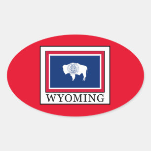 Wyoming Ovale Sticker
