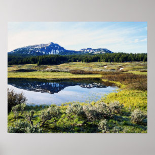 Wyoming, Rocky Mountains, A mountainpiek Poster