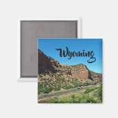 Wyoming Sagebrush Cliffs Tracks Photo Magneet (Voorkant / Achterkant)