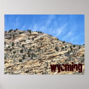 Wyoming schilderachtig rock poster