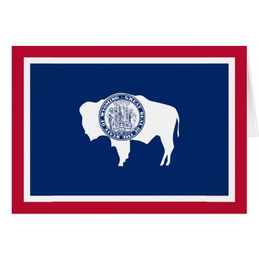 Wyoming Staatsvlag (Voorkant Horizontaal)