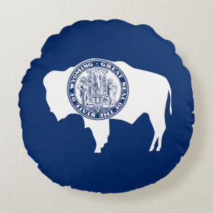Wyoming Staatsvlag Rond Kussen