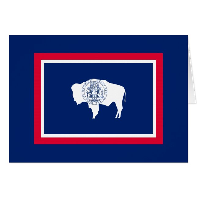 Wyoming Staatsvlagontwerp (Voorkant Horizontaal)