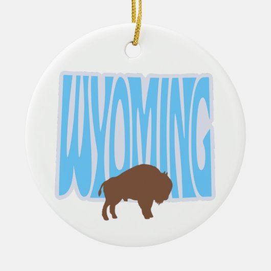 Wyoming State Christmas Tree Ornament (Voorkant)