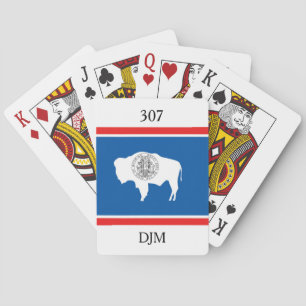 Wyoming State Flag 307 Monogram Pokerkaarten
