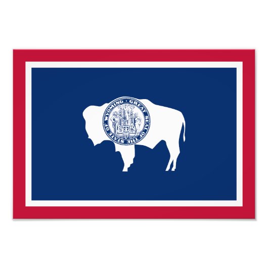 Wyoming State Flag Foto Afdruk (Voorkant)