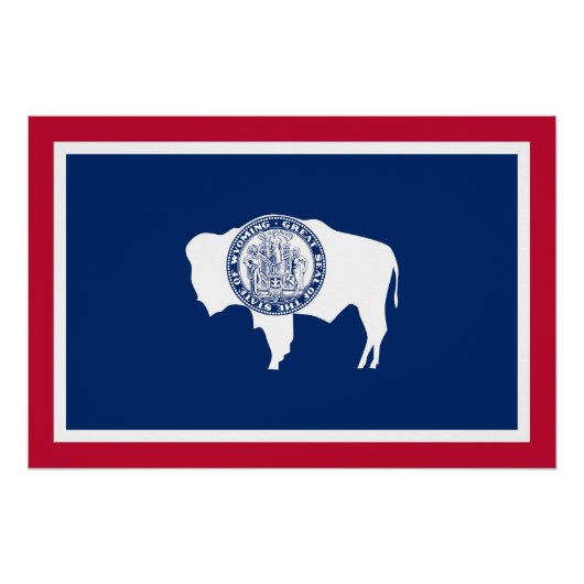 Wyoming State Flag Perfect Poster (Voorkant)