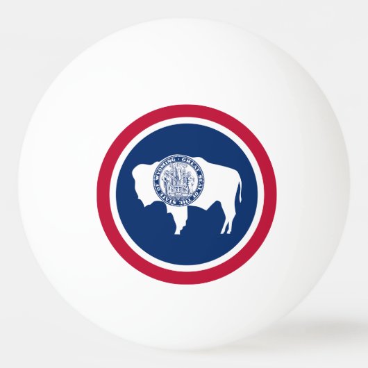 Wyoming State Flag Pingpongballen (Voorkant)