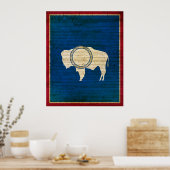 Wyoming State Flag Poster (Keuken)