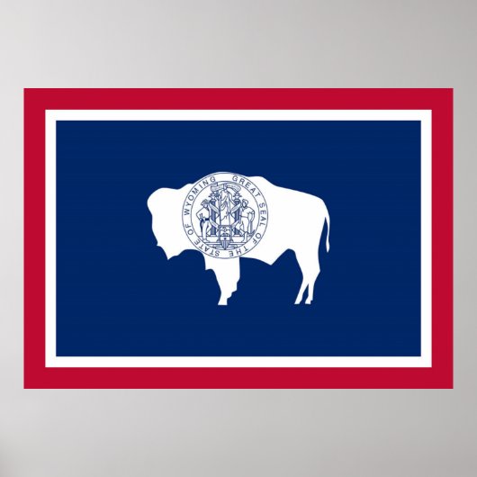 Wyoming state flag poster (Voorkant)