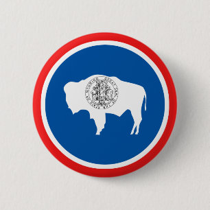 Wyoming State Flag Ronde Button 5,7 Cm